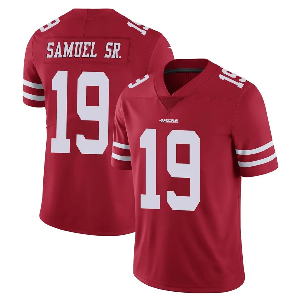 Tuec SF.49ers #19 Deebo Samuel Sr. Player Red Limited Vapor Untouchable Home Game Stitched Jerseys