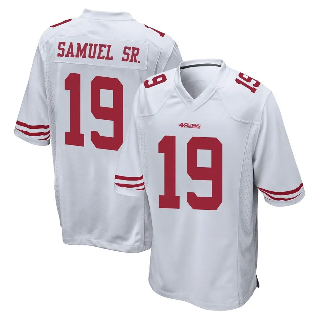 Tuec SF.49ers #19 Deebo Samuel Sr. Player White Home Game Stitched Jerseys