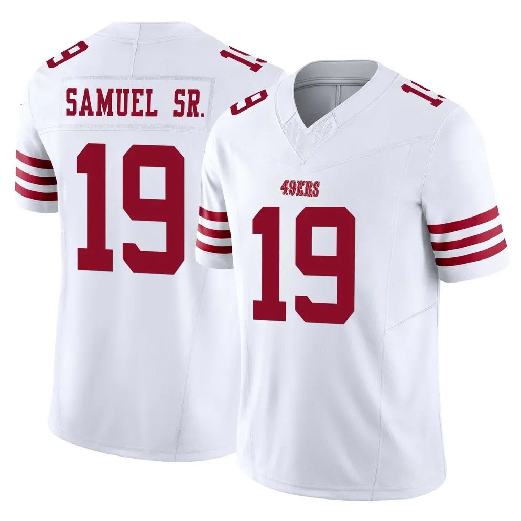 Tuec SF.49ers #19 Deebo Samuel Sr. Player White Limited Vapor F.U.S.E. Home Game Stitched Jerseys