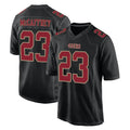 Tuec SF.49ers #23 Christian McCaffrey Player Black Fashion Home Game Stitched Jerseys