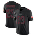 Tuec SF.49ers #23 Christian McCaffrey Player Black Impact Limited Home Game Stitched Jerseys