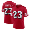 Tuec SF.49ers #23 Christian McCaffrey Player Red Limited Alternate Home Game Stitched Jerseys
