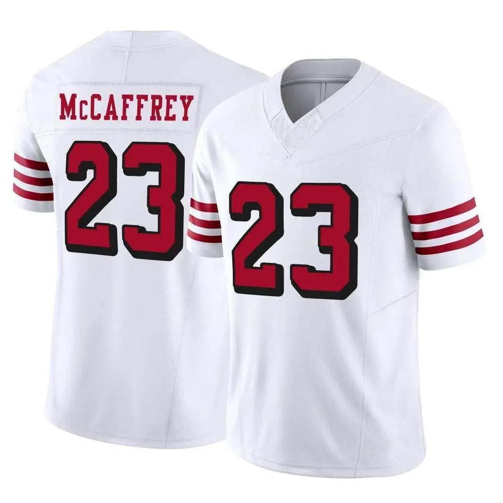 Tuec SF.49ers #23 Christian McCaffrey Player White Limited Alternate Vapor F.U.S.E. Home Game Stitched Jerseys