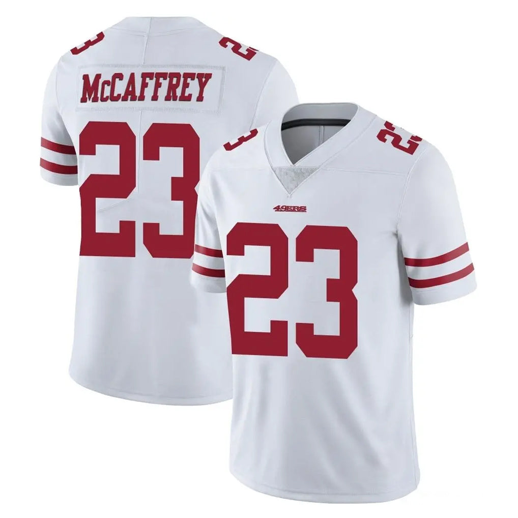 Tuec SF.49ers #23 Christian McCaffrey Player White Limited Vapor Untouchable Home Game Stitched Jerseys