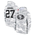 Tuec SF.49ers #27 Ji'Ayir Brown Player Arctic Camo Limited Salute to Service Pullover Hoodies Game Stitched Jerseys