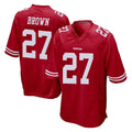 Tuec SF.49ers #27 Ji'Ayir Brown Player Red Home Game Stitched Jerseys