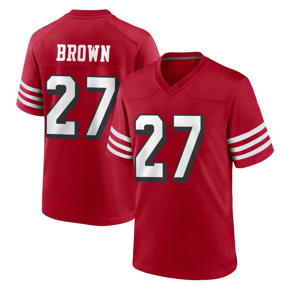 Tuec SF.49ers #27 Ji'Ayir Brown Player Red Limited Alternate Home Game Stitched Jerseys
