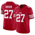 Tuec SF.49ers #27 Ji'Ayir Brown Player Red Limited Vapor F.U.S.E. Home Game Stitched Jerseys