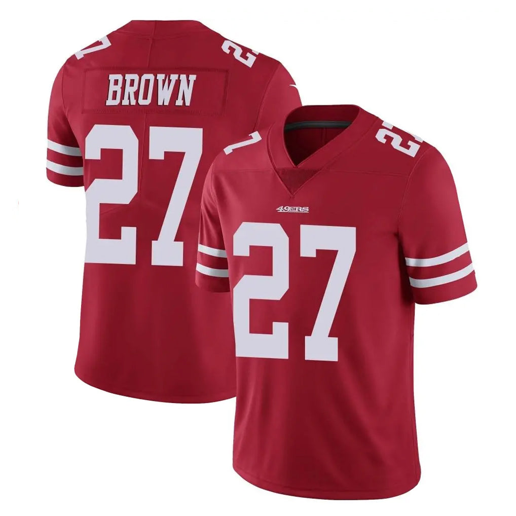 Tuec SF.49ers #27 Ji'Ayir Brown Player Red Limited Vapor Untouchable Home Game Stitched Jerseys