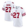 Tuec SF.49ers #27 Ji'Ayir Brown Player White Game Home Stitched Jerseys