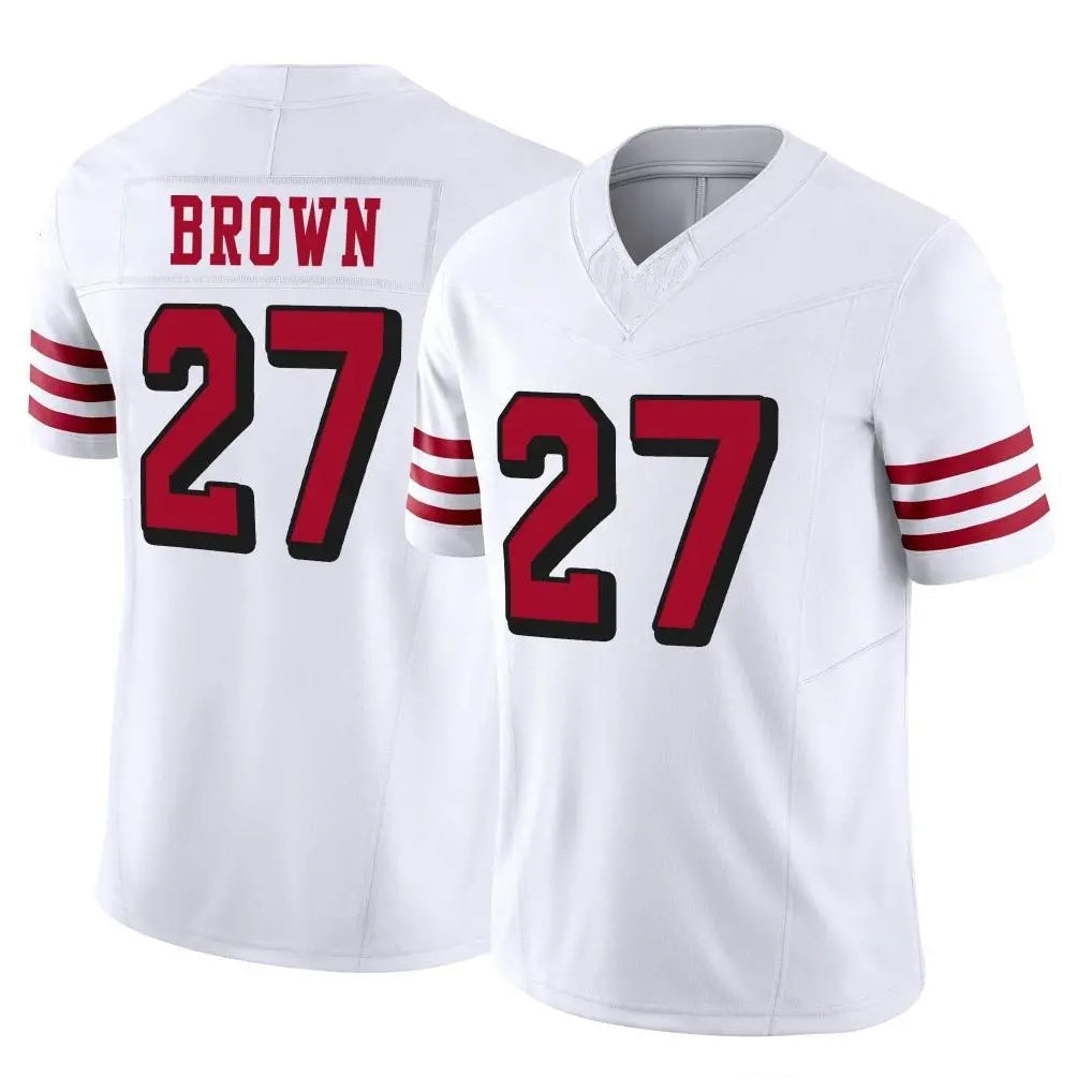 Tuec SF.49ers #27 Ji'Ayir Brown Player White Limited Alternate Vapor F.U.S.E. Home Game Stitched Jerseys