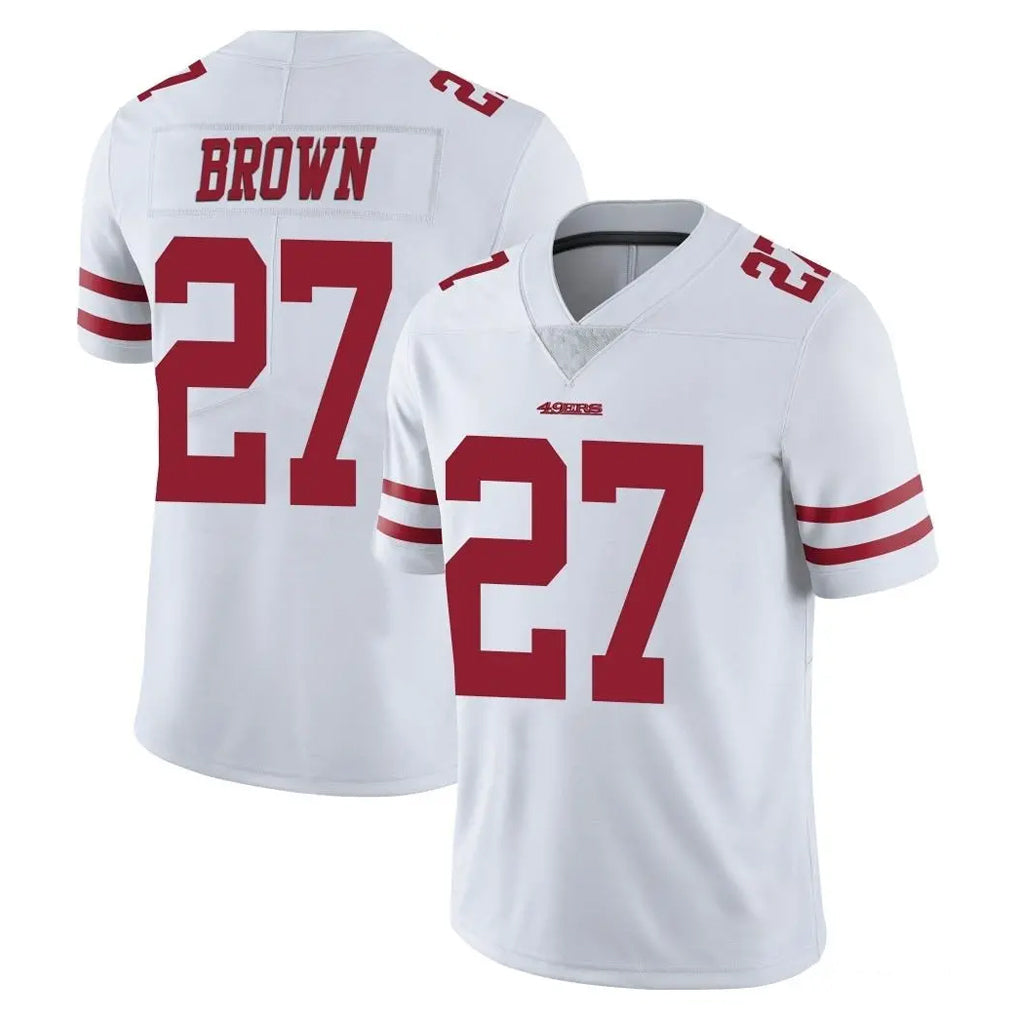 Tuec SF.49ers #27 Ji'Ayir Brown Player White Limited Vapor Untouchable Home Game Stitched Jerseys