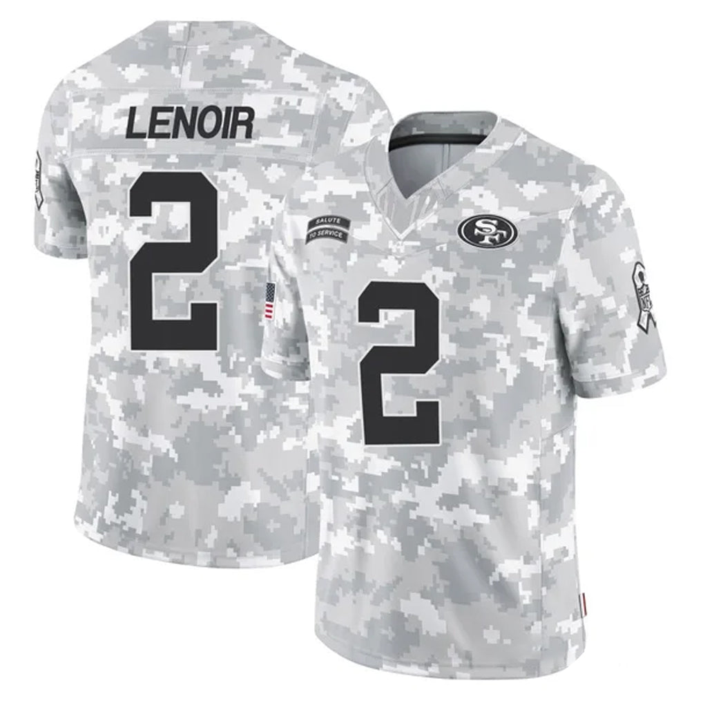 Tuec SF.49ers #2 Deommodore Lenoir Player Arctic Camo Limited Salute To Service Home Game Stitched Jerseys