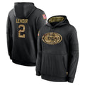 Tuec SF.49ers #2 Deommodore Lenoir Player Black Salute to Service Sideline Performance Pullover Hoodies Home Game Stitched Jerseys