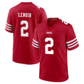 Tuec SF.49ers #2 Deommodore Lenoir Player Red Game Home Stitched Jerseys