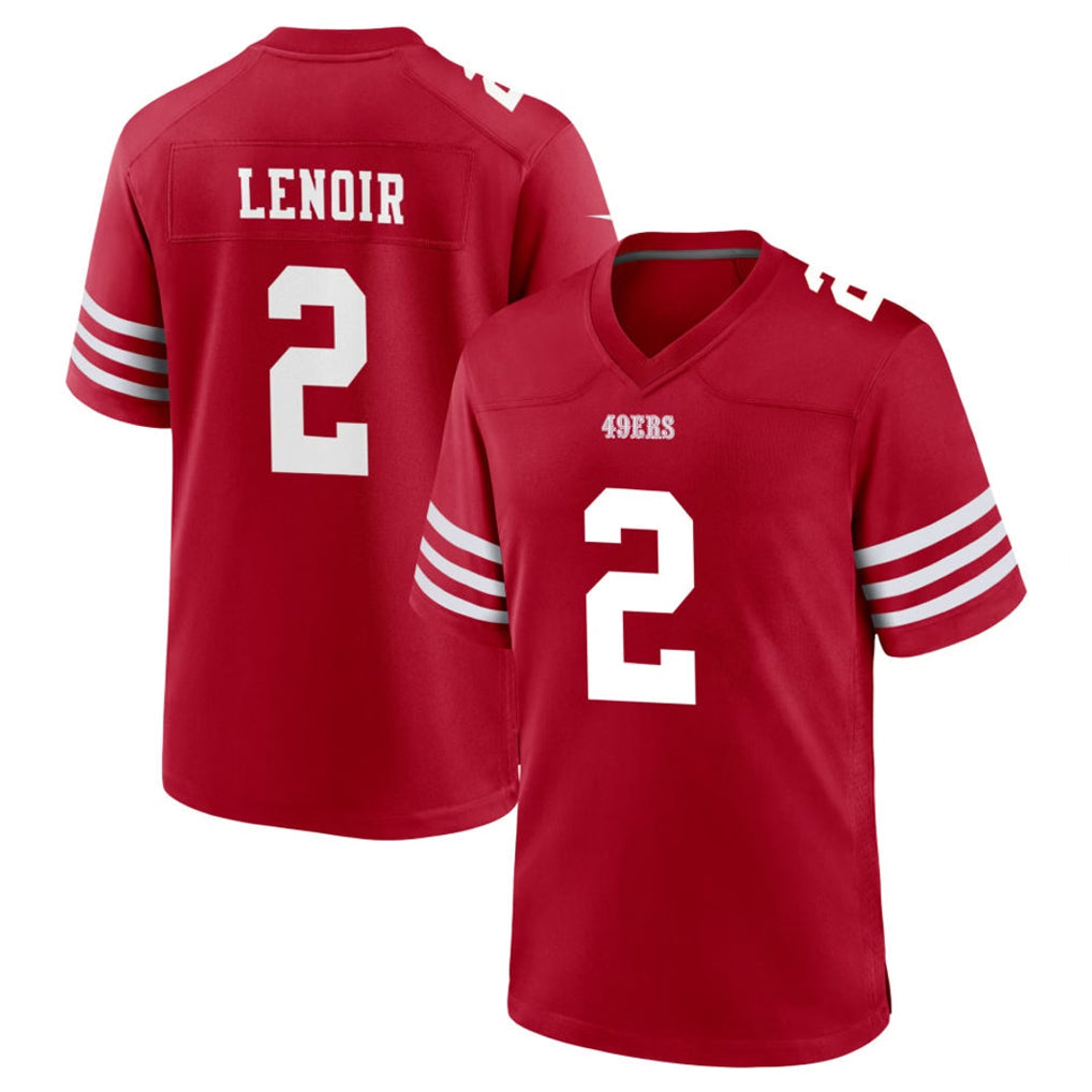Tuec SF.49ers #2 Deommodore Lenoir Player Red Game Home Stitched Jerseys