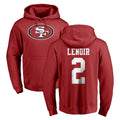 Tuec SF.49ers #2 Deommodore Lenoir Player Red LOGO Pullover Hoodies Home Game Stitched Jerseys
