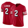 Tuec SF.49ers #2 Deommodore Lenoir Player Red Limited Alternate Vapor F.U.S.E. Home Game Stitched Jerseys