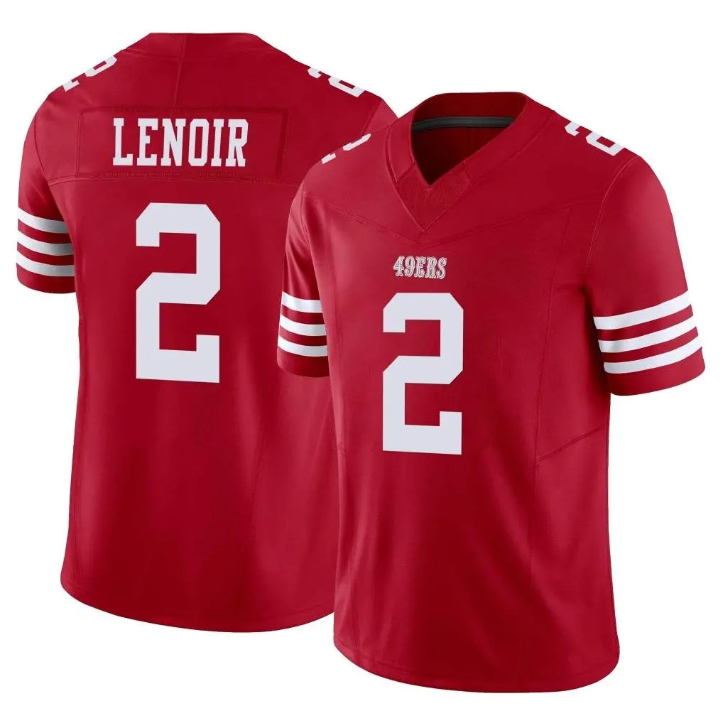 Tuec SF.49ers #2 Deommodore Lenoir Player Red Limited Vapor F.U.S.E. Home Game Stitched Jerseys