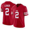 Tuec SF.49ers #2 Deommodore Lenoir Player Red Limited Vapor F.U.S.E. Home Game Stitched Jerseys