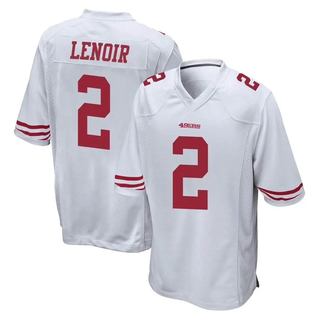 Tuec SF.49ers #2 Deommodore Lenoir Player White Home Game Stitched Jerseys