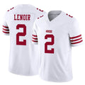 Tuec SF.49ers #2 Deommodore Lenoir Player White Limited Vapor F.U.S.E. Home Game Stitched Jerseys