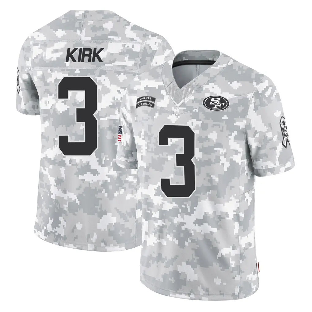 Tuec SF.49ers #3 Christian Kirk Player Arctic Camo Limited Salute To Service Home Game Stitched Jerseys