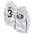 Tuec SF.49ers #3 Christian Kirk Player Arctic Camo Limited Salute to Service Pullover Hoodies Game Stitched Jerseys