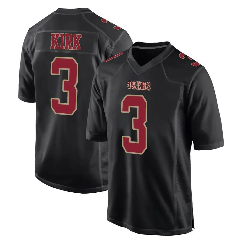 Tuec SF.49ers #3 Christian Kirk Player Black Fashion Home Game Stitched Jerseys