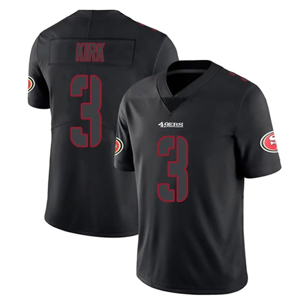 Tuec SF.49ers #3 Christian Kirk Player Black Impact Limited Home Game Stitched Jerseys