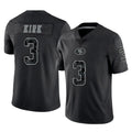 Tuec SF.49ers #3 Christian Kirk Player Black Limited Reflective Home Game Stitched Jerseys