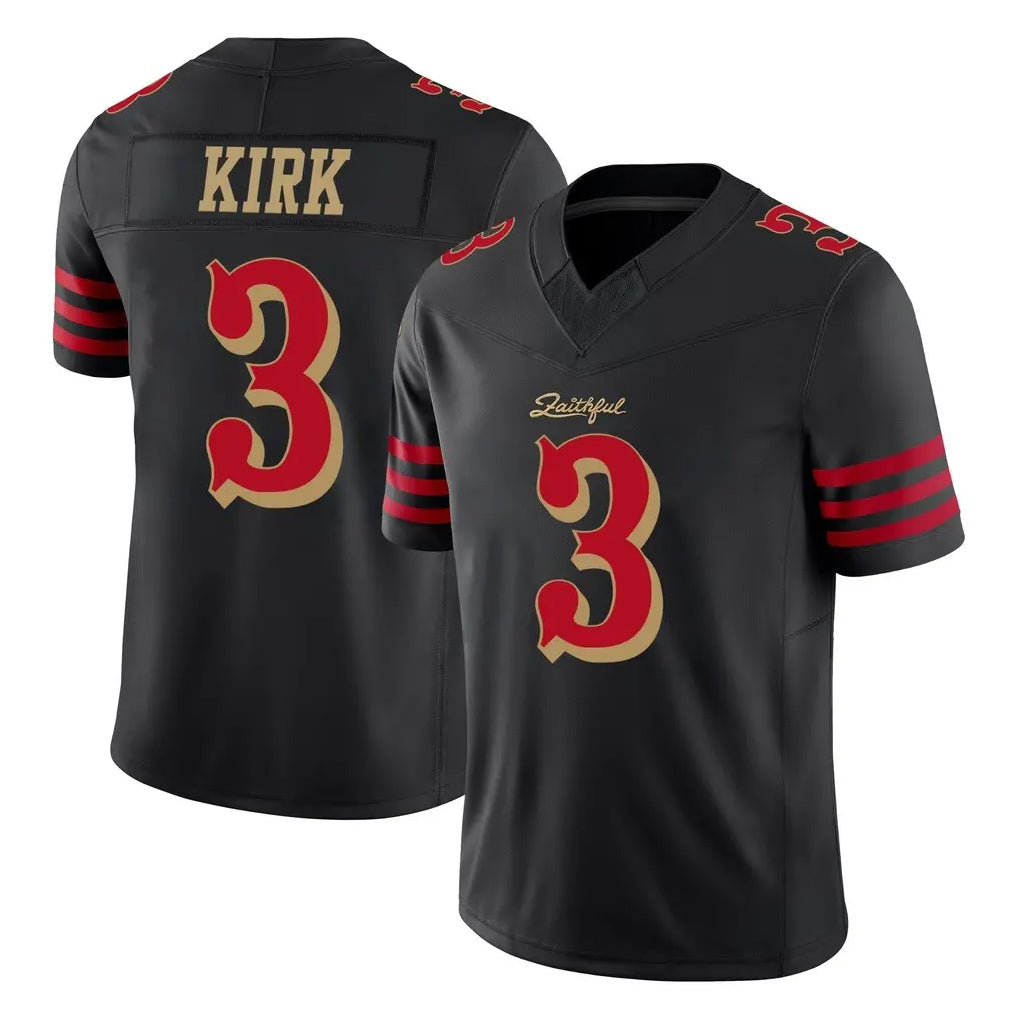Tuec SF.49ers #3 Christian Kirk Player Black Limited Rivalries Collection Home Game Stitched Jerseys