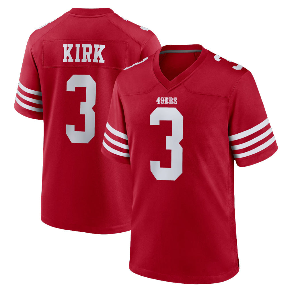 Tuec SF.49ers #3 Christian Kirk Player Red Game Home Stitched Jerseys