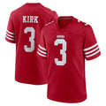 Tuec SF.49ers #3 Christian Kirk Player Red Game Home Stitched Jerseys