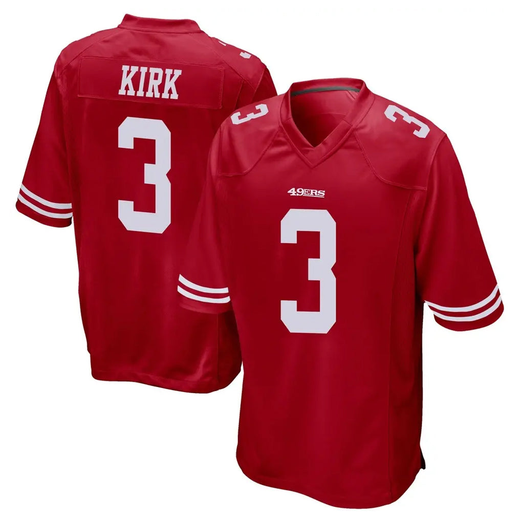 Tuec SF.49ers #3 Christian Kirk Player Red Home Game Stitched Jerseys