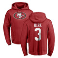 Tuec SF.49ers #3 Christian Kirk Player Red LOGO Pullover Hoodies Home Game Stitched Jerseys