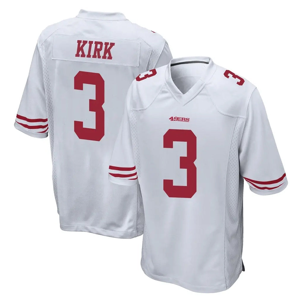 Tuec SF.49ers #3 Christian Kirk Player White Home Game Stitched Jerseys