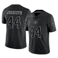 Tuec SF.49ers #44 Kyle Juszczyk Player Black Limited Reflective Home Game Stitched Jerseys