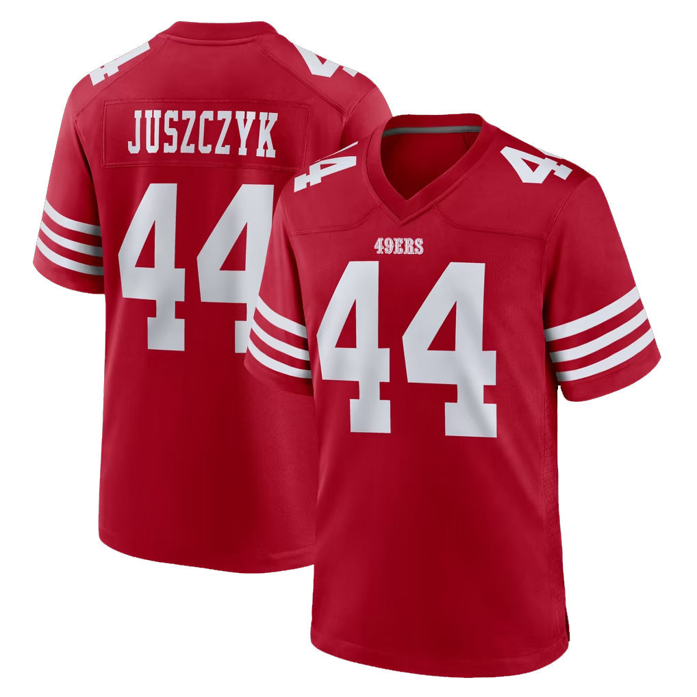 Tuec SF.49ers #44 Kyle Juszczyk Player Red Game Home Stitched Jerseys