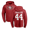 Tuec SF.49ers #44 Kyle Juszczyk Player Red LOGO Pullover Hoodies Home Game Stitched Jerseys