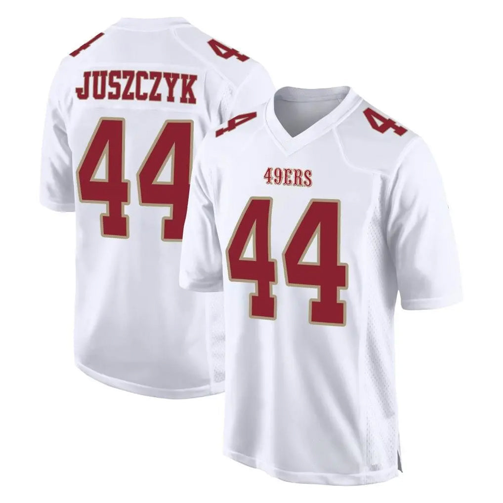 Tuec SF.49ers #44 Kyle Juszczyk Player White Fashion Home Game Stitched Jerseys