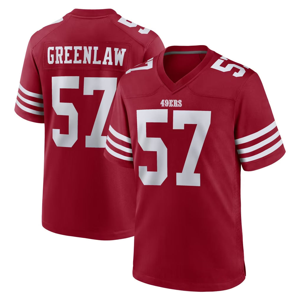 Tuec SF.49ers #57 Dre Greenlaw Player Red Game Home Stitched Jerseys