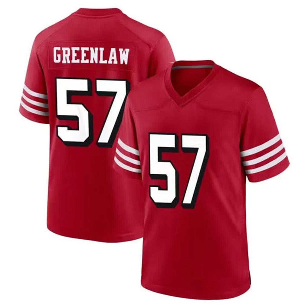 Tuec SF.49ers #57 Dre Greenlaw Player Red Limited Alternate Home Game Stitched Jerseys