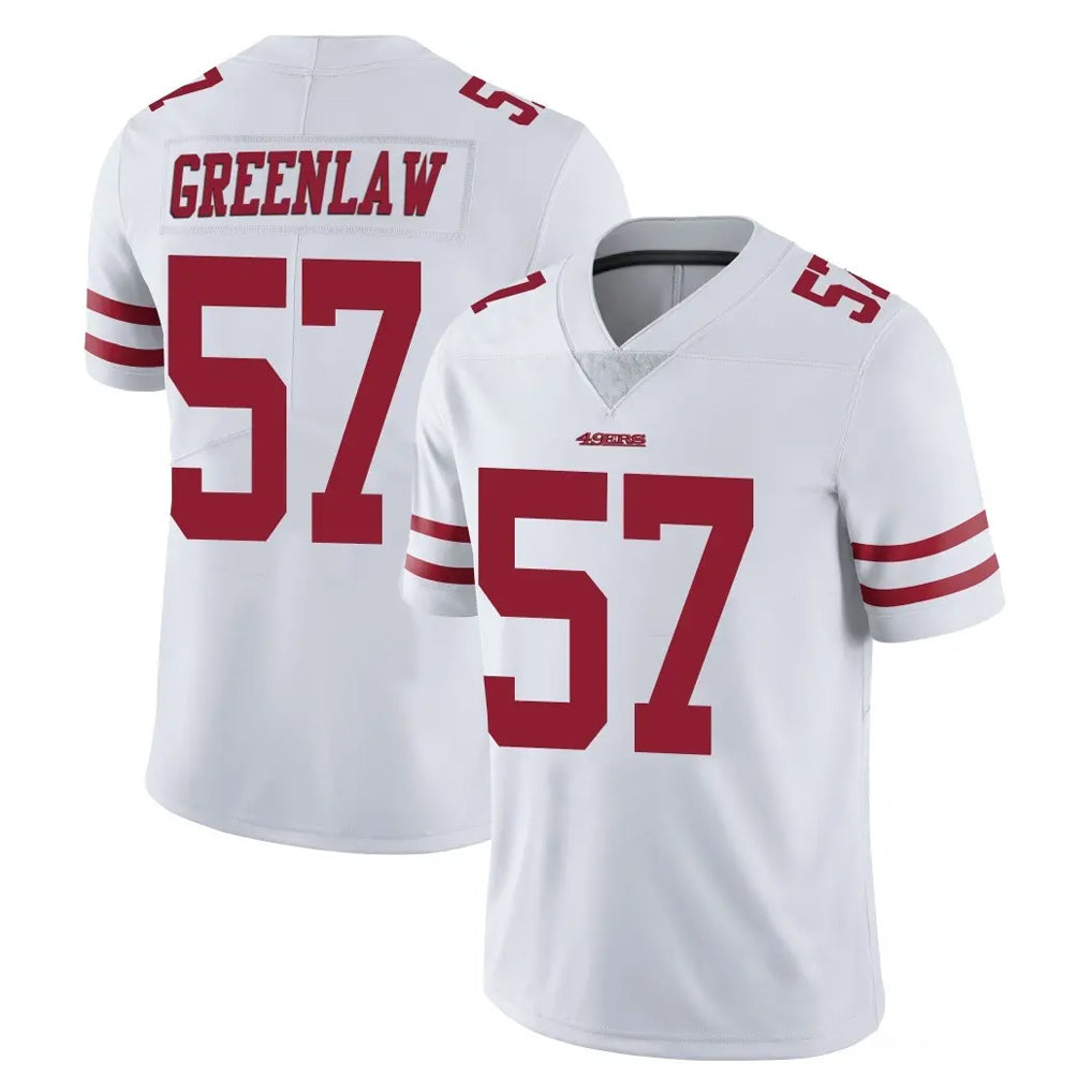 Tuec SF.49ers #57 Dre Greenlaw Player White Limited Vapor Untouchable Home Game Stitched Jerseys