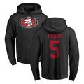 Tuec SF.49ers #5 Mike Evans Player Black LOGO Pullover Hoodies Home Game Stitched Jerseys