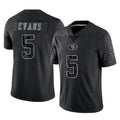 Tuec SF.49ers #5 Mike Evans Player Black Limited Reflective Home Game Stitched Jerseys