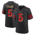 Tuec SF.49ers #5 Mike Evans Player Black Rivalries Collection Home Game Stitched Jerseys