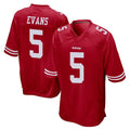 Tuec SF.49ers #5 Mike Evans Player Red Home Game Stitched Jerseys