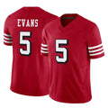 Tuec SF.49ers #5 Mike Evans Player Red Limited Alternate Vapor F.U.S.E. Home Game Stitched Jerseys