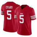 Tuec SF.49ers #5 Mike Evans Player Red Limited Vapor F.U.S.E. Home Game Stitched Jerseys